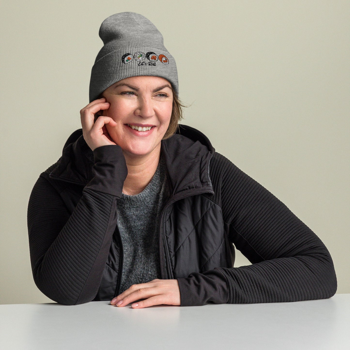 Bits of Aloha Let's Roll - Sushi Lovers Cuffed Beanie