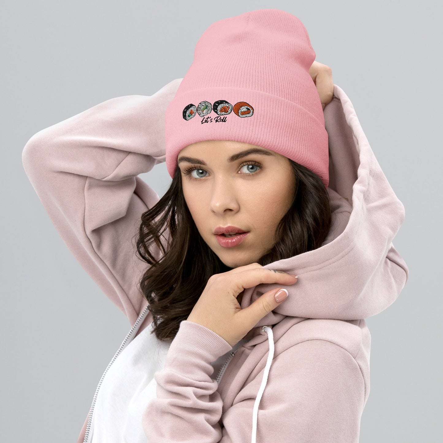 Bits of Aloha Let's Roll - Sushi Lovers Cuffed Beanie