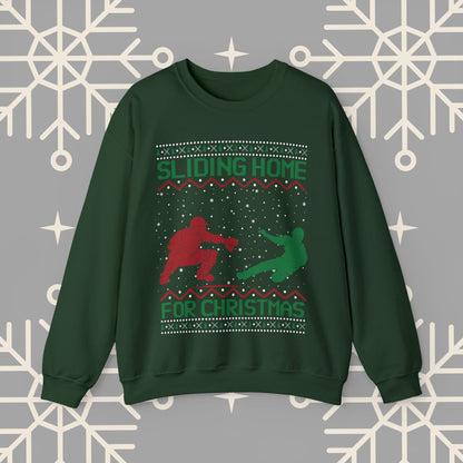 Sliding Home for Christmas, Baseball Christmas , Ugly Christmas , Funny Baseball Sweatshirt, Christmas Party