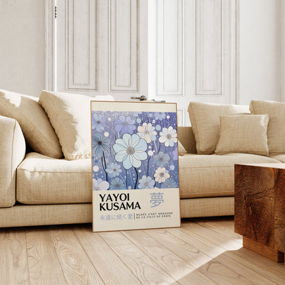 Yayoi Kusama Print - Japanese Wall Art - Home Wall Decor as Abstract Yayoi Kusama Poster - Yayoi Kusama Inspired Japanese Gallery Wall Art