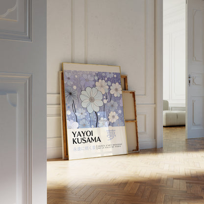 Yayoi Kusama Print - Japanese Wall Art - Home Wall Decor as Abstract Yayoi Kusama Poster - Yayoi Kusama Inspired Japanese Gallery Wall Art