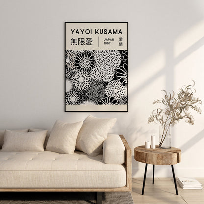Yayoi Kusama Print - Japanese Wall Art - Home Wall Decor as Abstract Yayoi Kusama Poster - Yayoi Kusama Inspired Japanese Gallery Wall Art