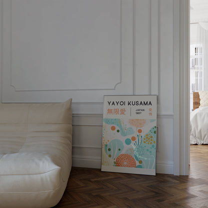 Yayoi Kusama Print - Japanese Wall Art - Home Wall Decor as Abstract Yayoi Kusama Poster - Yayoi Kusama Inspired Japanese Gallery Wall Art