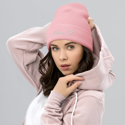 Aloha Love Embroidered Cuffed Beanie Winter Hawaii Aloha Vibes
