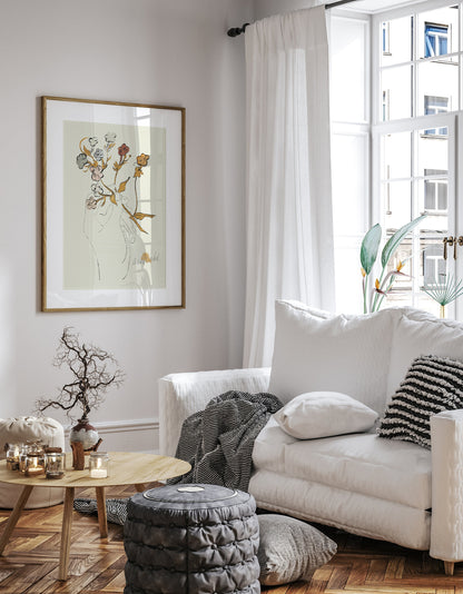 Rare Andy Warhol Flower drawing poster, Andy Warhol Flower Print, Flower Hand poster, Andy Warhol Wall art decor, Warhol Home Decor