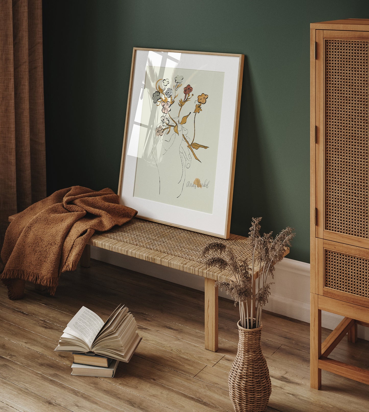 Rare Andy Warhol Flower drawing poster, Andy Warhol Flower Print, Flower Hand poster, Andy Warhol Wall art decor, Warhol Home Decor