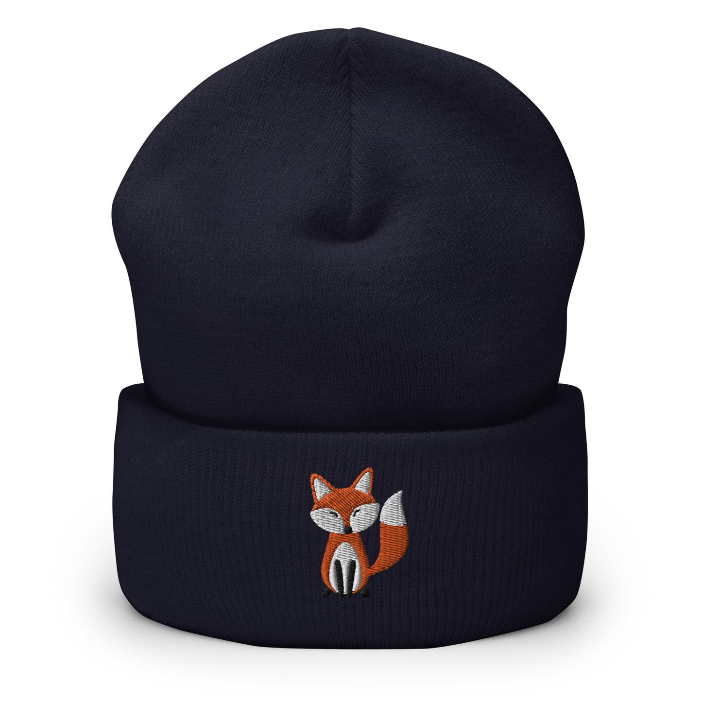 Embroidered Fox Beanie, Winter Warm Unisex Beanie Hat, Animal Lover Toque, Fox Lovers Gift Idea, Fox Beanie Hat for Kids or Adults