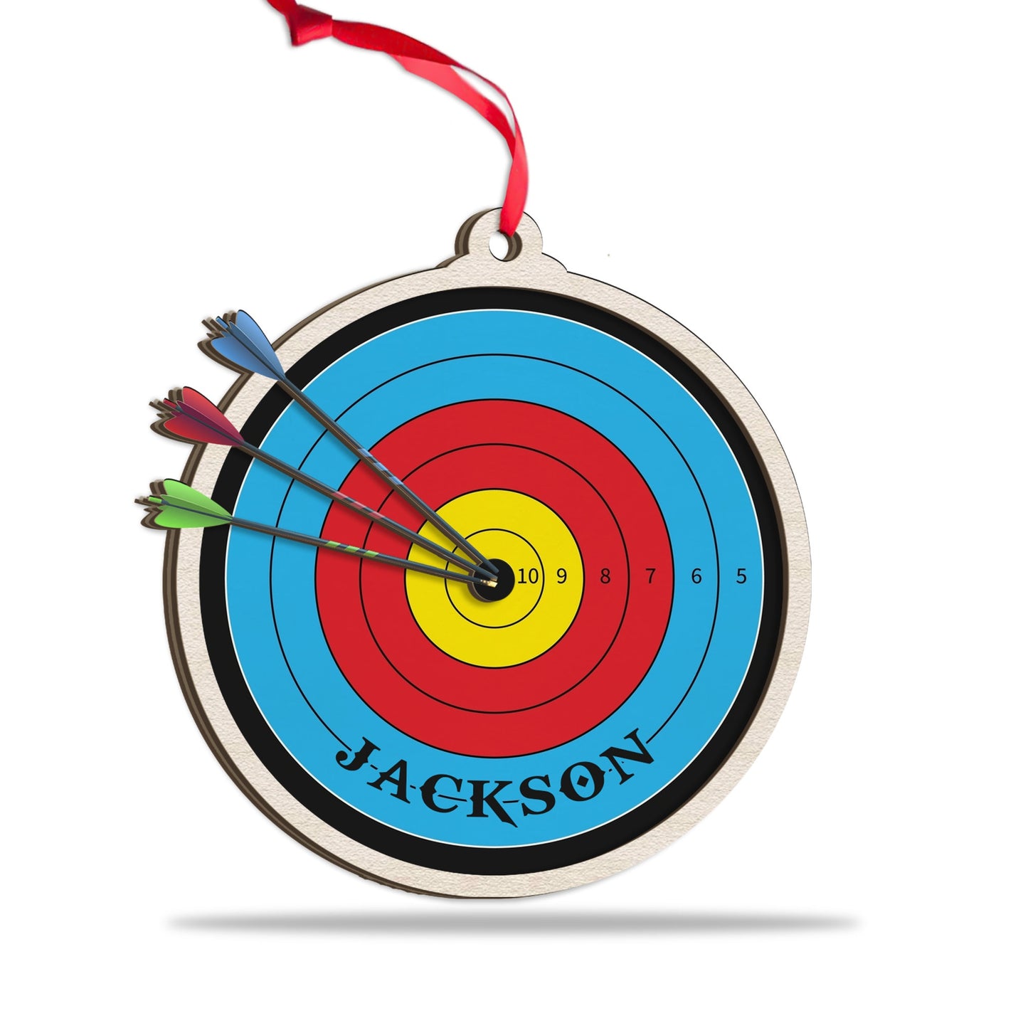 Personalized Archery Layered Wood Ornament, Custom Archery Christmas Tree Ornament, Archery Christmas Home Decor, Xmas Gift for Archer