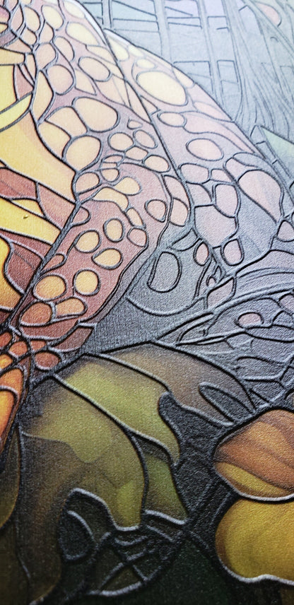 Forest Toad: Stained Glass Style Window Hanging