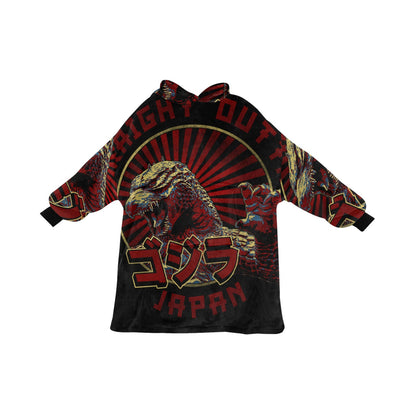 Godzilla Kids Blanket Hoodie Godzilla Gojira Kaiju