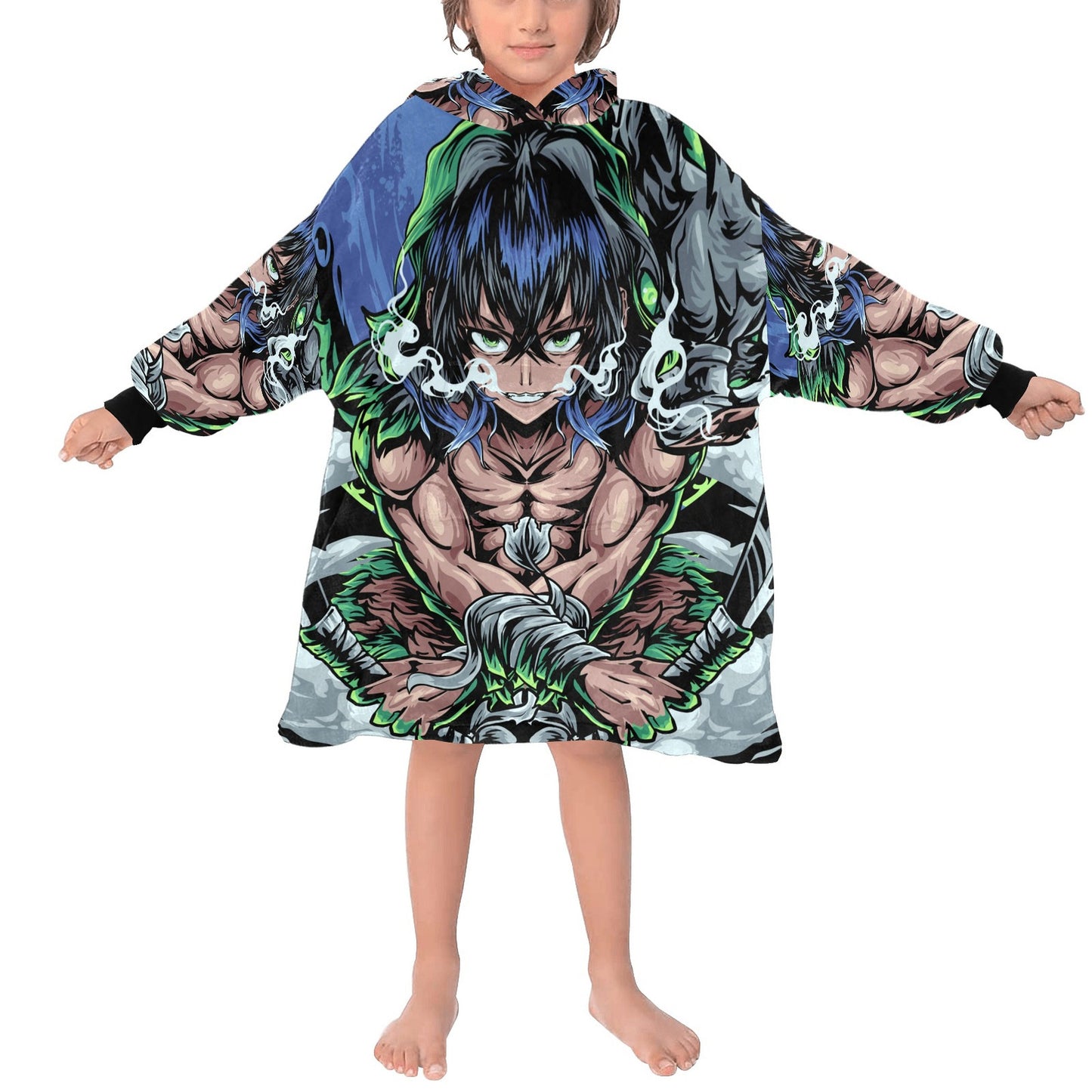 Kids Blanket Hoodie Manga Mangas