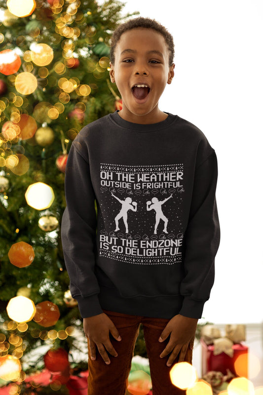 Youth Christmas Football Sweatshirt, Kids Football Ugly Christmas , Funny Christmas , Football Christmas Gifts