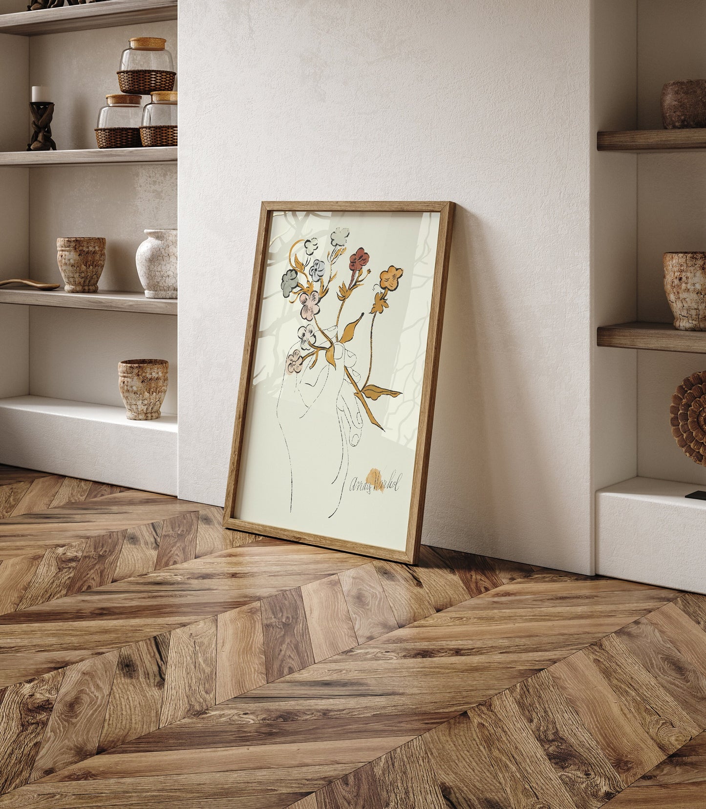 Rare Andy Warhol Flower drawing poster, Andy Warhol Flower Print, Flower Hand poster, Andy Warhol Wall art decor, Warhol Home Decor