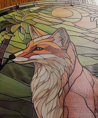 Holy Skull: Stained Glass Style Window Hanging