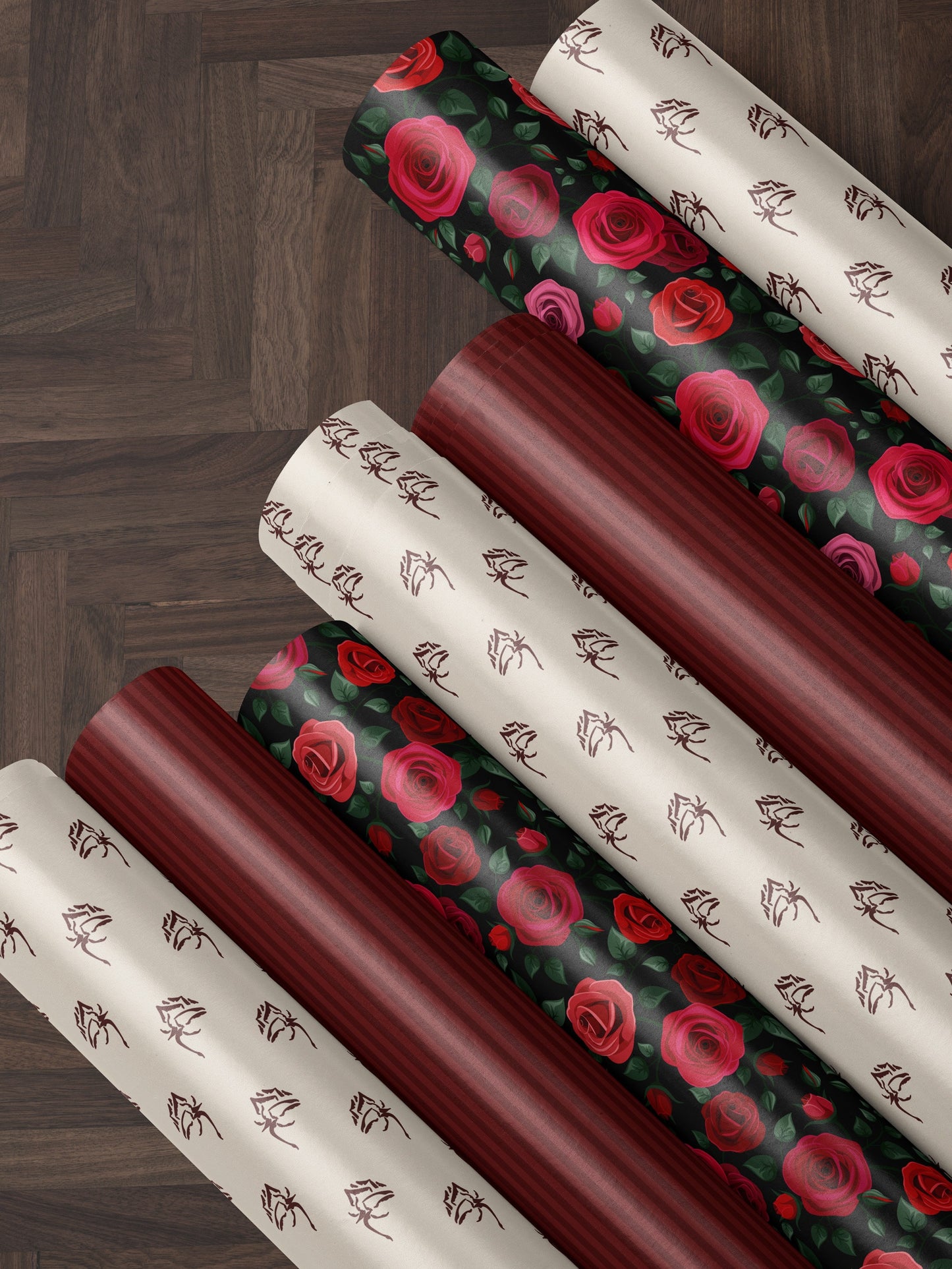 Lovely Design Wrapping Paper Rose Gift Wrap Wedding Gift Wrapping Paper Floral Drawer Liner Paper Holiday Gift Wrap Paper Craft Supplies