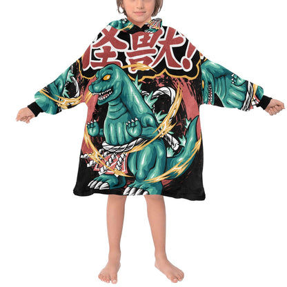 Kids Blanket Hoodie Godzilla Gojira Kaiju