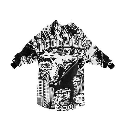 Kids Blanket Hoodie Godzilla Gojira Kaiju