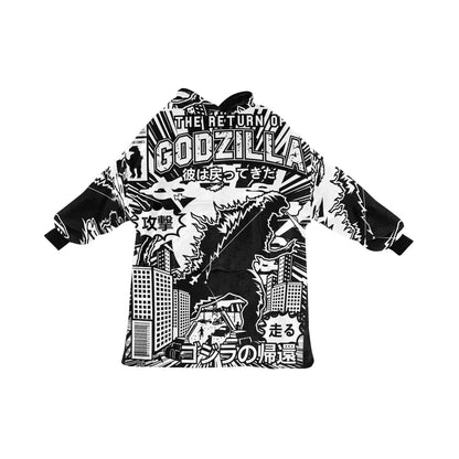 Kids Blanket Hoodie Godzilla Gojira Kaiju