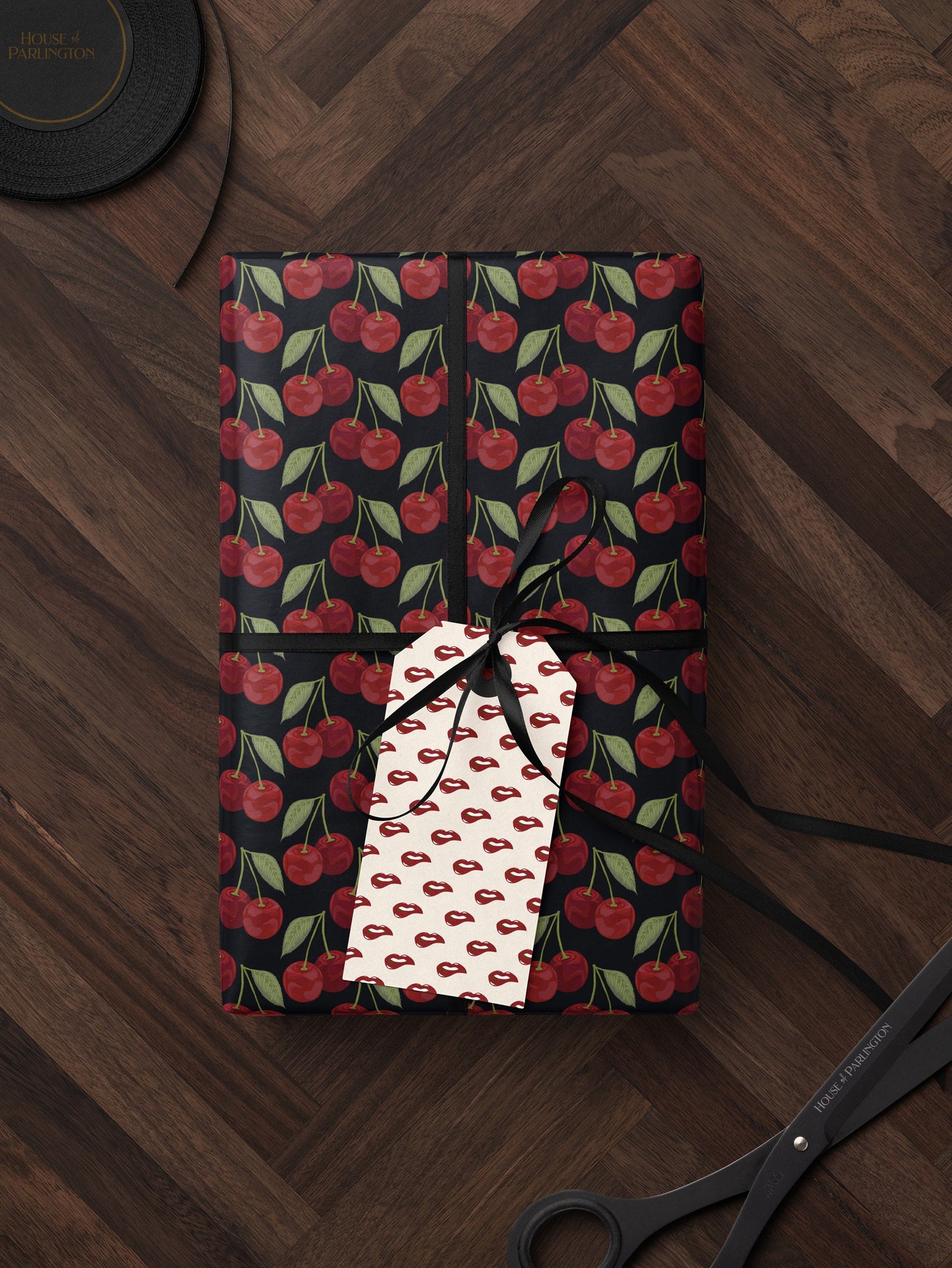 Sexy Wrapping Paper Red Gift Wrap Cherry Wrapping Paper Birthday Gift for Anniversary Gift Wrap Cherry Gift Wrap Romantic Gift Wrap For Her