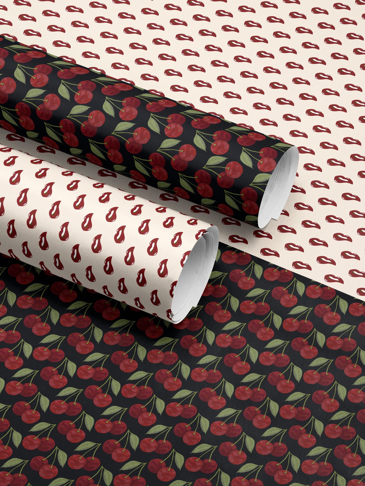 Cherry Wrapping Paper Red Gift Wrap Fruit Birthday Theme Bachelorette Party Idea Romantic Gift for Her Scrapbook Paper Gift Package for Her