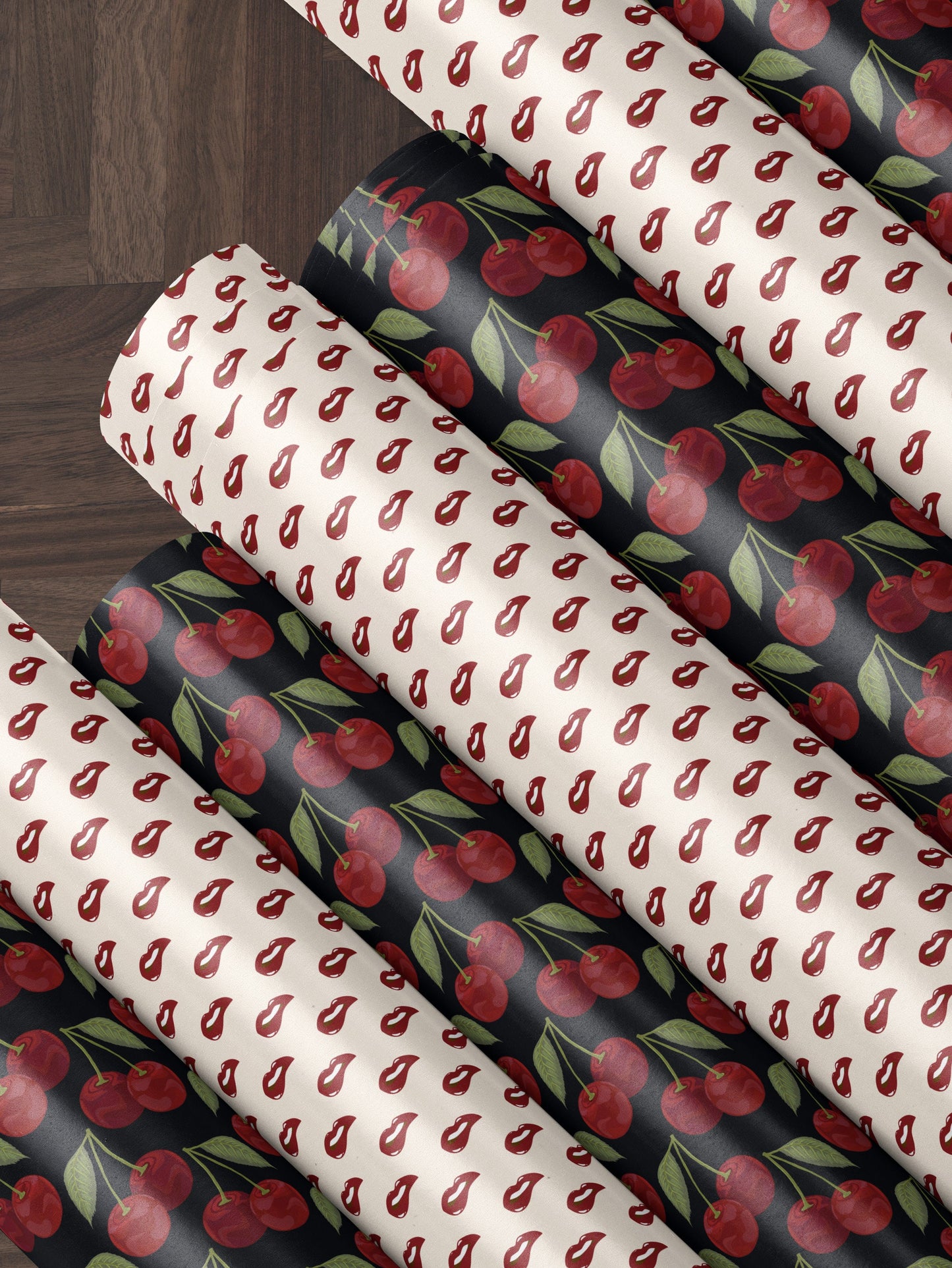 Sexy Wrapping Paper Red Gift Wrap Cherry Wrapping Paper Birthday Gift for Anniversary Gift Wrap Cherry Gift Wrap Romantic Gift Wrap For Her
