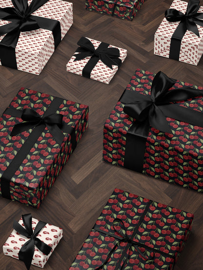 Sexy Wrapping Paper Red Gift Wrap Cherry Wrapping Paper Birthday Gift for Anniversary Gift Wrap Cherry Gift Wrap Romantic Gift Wrap For Her