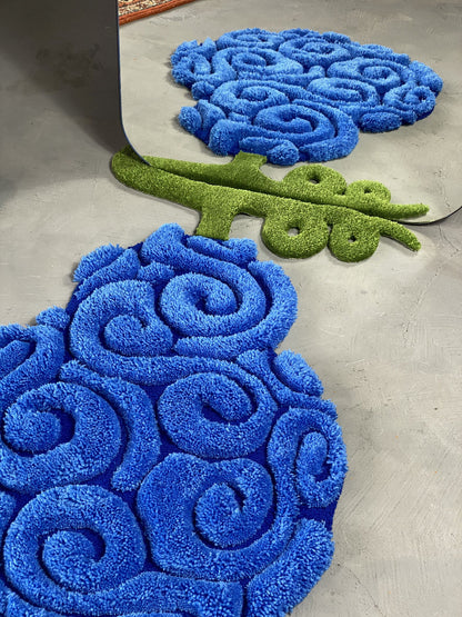 Anime themed 3D Tufted Rug, Handmade Fluffy Rug, Anime Rug, Anime Fan Gift, Plush Rug