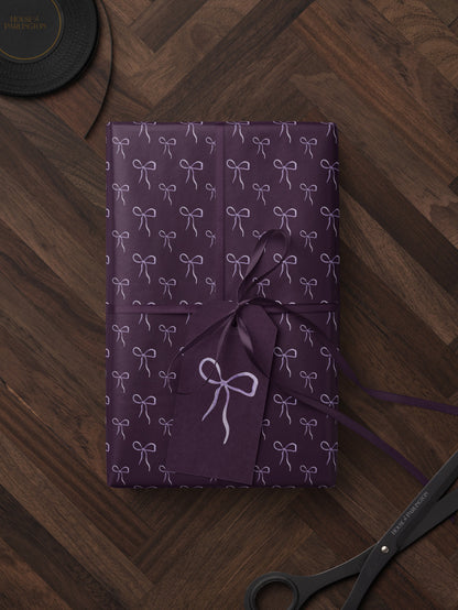 Purple Wrapping Paper Bow Gift Wrap For Her Girl Birthday Gift Wrap Girl Wrapping Paper Cute Wrapping Paper Baby Shower Girl Gift Wrap Baby
