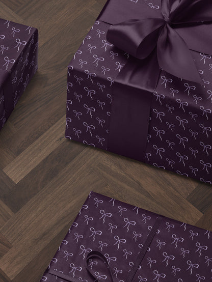 Purple Wrapping Paper Bow Gift Wrap For Her Girl Birthday Gift Wrap Girl Wrapping Paper Cute Wrapping Paper Baby Shower Girl Gift Wrap Baby