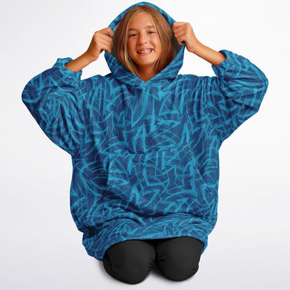 Shark Snuggle Hoodie- Microfiber Hooded Blanket Pullover Great White Shark Swimming For Your Favorite Shark Fan, Ominous Shark Warm Hoodie