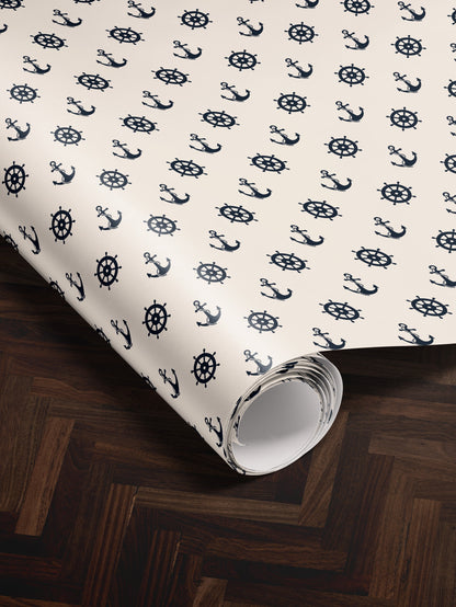 Boating Gift Wrap Paper Roll Sailboat Print Wrapping Paper Coastal Wedding Gift Nautical Gift for Him Beach Gift Idea Coastal Wrapping Paper