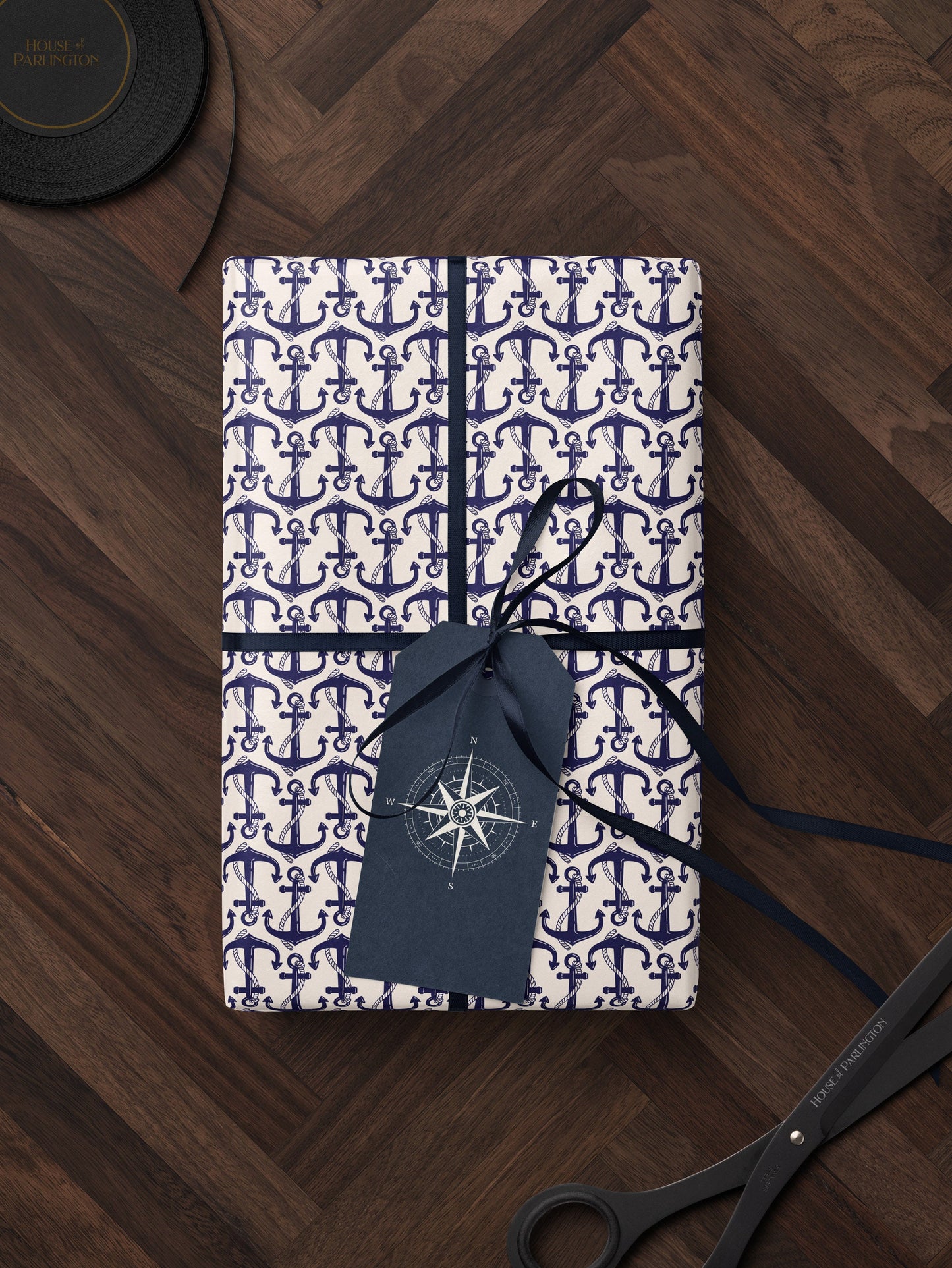 Anchor Gift Wrap Roll Nautical Birthday Party Coast Guard Gift Idea Nautical Wedding Gift US Navy Gift for Men Decoupage Paper Gift Wrap Dad
