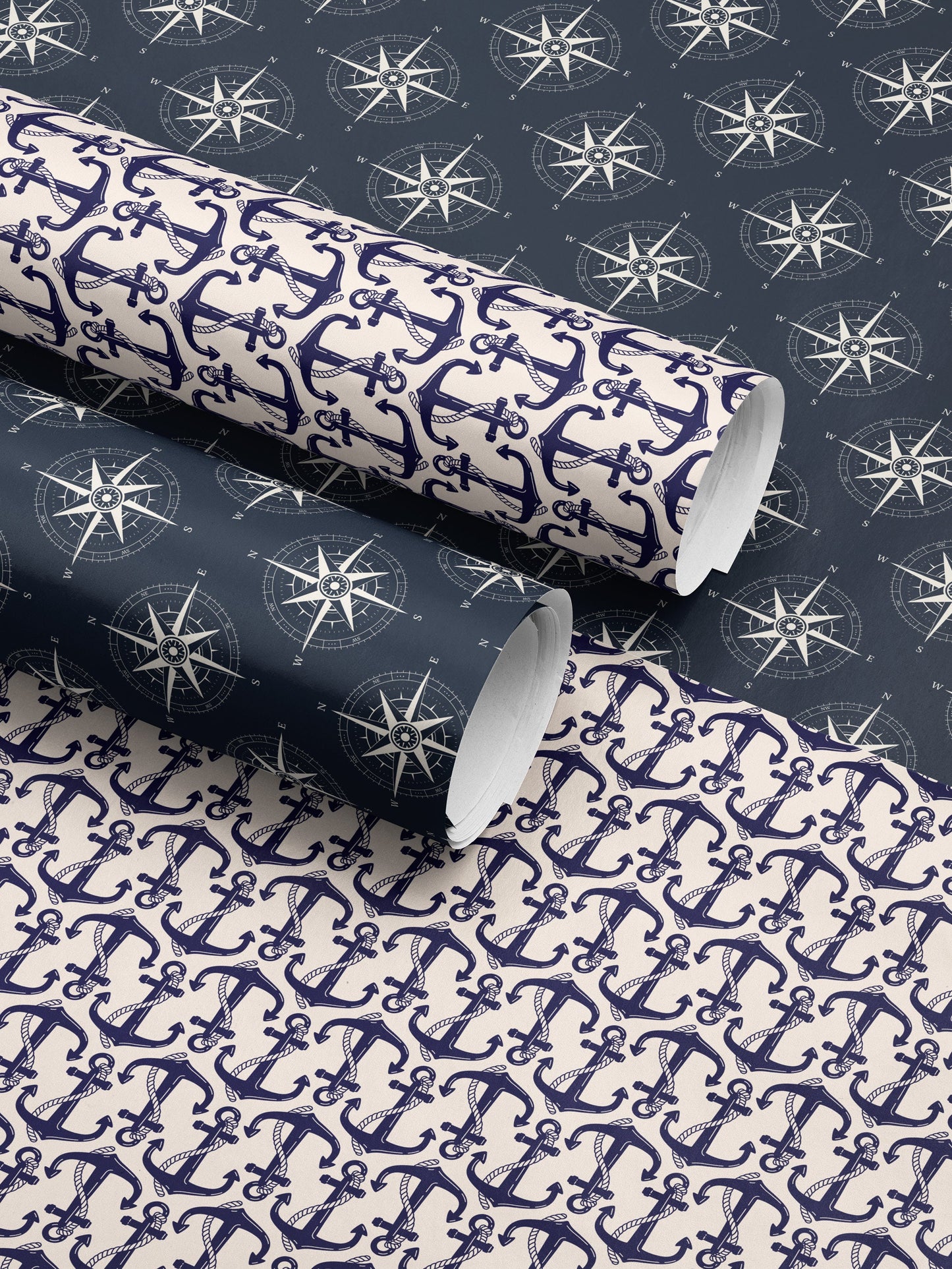 Anchor Gift Wrap Roll Nautical Birthday Party Coast Guard Gift Idea Nautical Wedding Gift US Navy Gift for Men Decoupage Paper Gift Wrap Dad