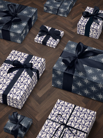Anchor Gift Wrap Roll Nautical Birthday Party Coast Guard Gift Idea Nautical Wedding Gift US Navy Gift for Men Decoupage Paper Gift Wrap Dad