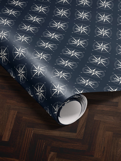 Compass Gift Wrap Compass Design Wrapping Paper Coastal Wedding Gift Idea Nautical Birthday Party Gift Dad from Son Paper Craft for Kid