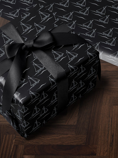 Sailboat Gift Wrap Paper Boating Gift for Men Sailboat Print Wrapping Paper Roll Yacht Gift Wrap Package Paper Sailor Gift Father Day Gift