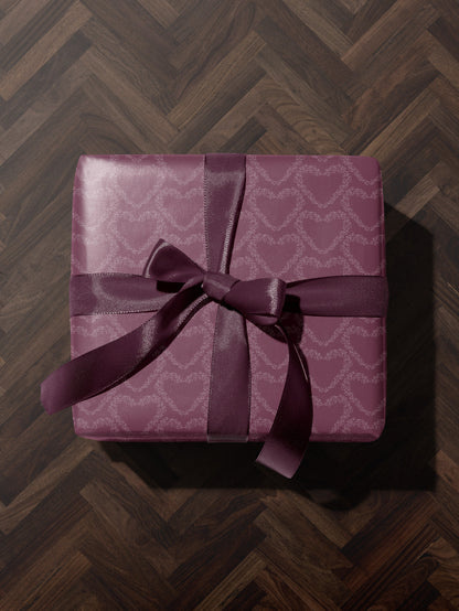 Purple Heart Wrapping Paper Heart Gift Wrap Valentine Gift Wrap Elegant Gift Wrap Love Gift Wrap Galentine Wrapping Paper Wedding Gift Wrap