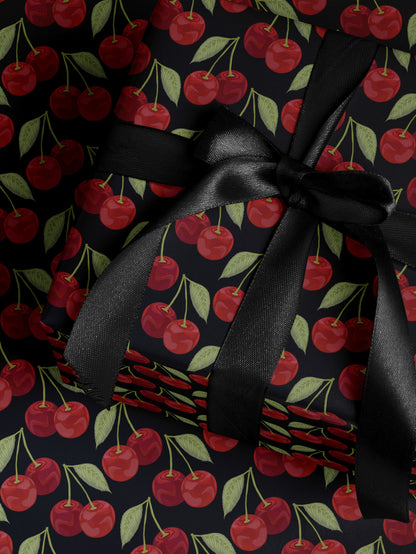 Sexy Wrapping Paper Red Gift Wrap Cherry Wrapping Paper Birthday Gift for Anniversary Gift Wrap Cherry Gift Wrap Romantic Gift Wrap For Her