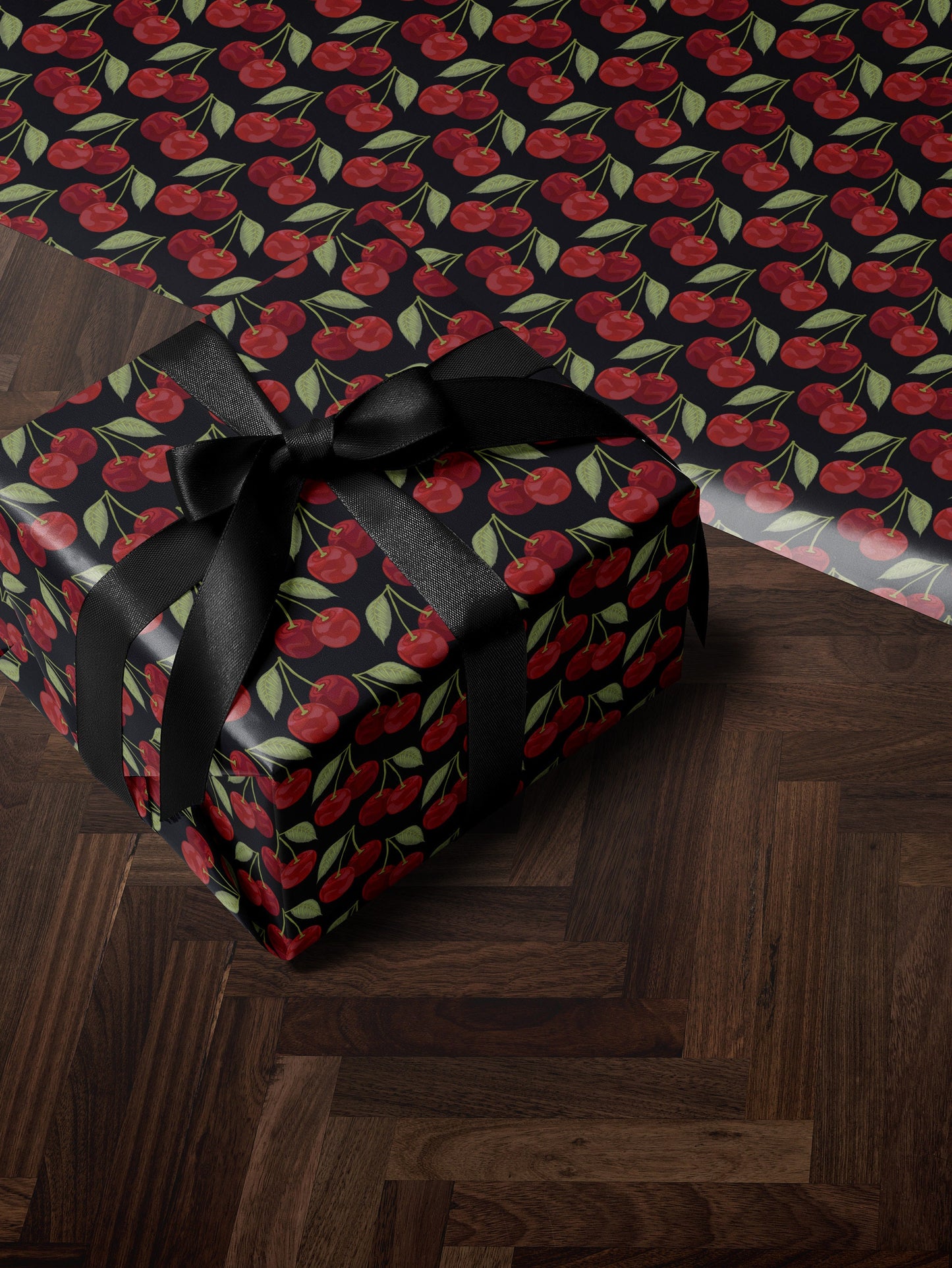 Cherry Wrapping Paper Red Gift Wrap Fruit Birthday Theme Bachelorette Party Idea Romantic Gift for Her Scrapbook Paper Gift Package for Her