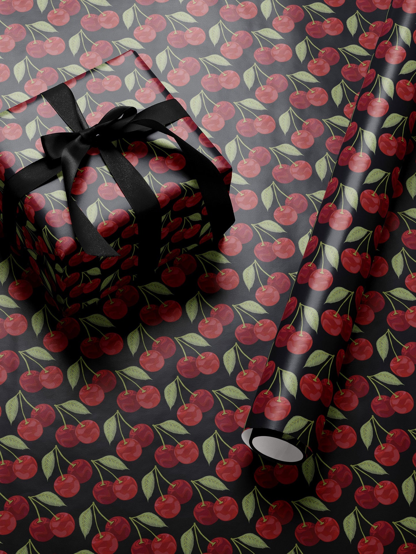 Cherry Wrapping Paper Red Gift Wrap Fruit Birthday Theme Bachelorette Party Idea Romantic Gift for Her Scrapbook Paper Gift Package for Her