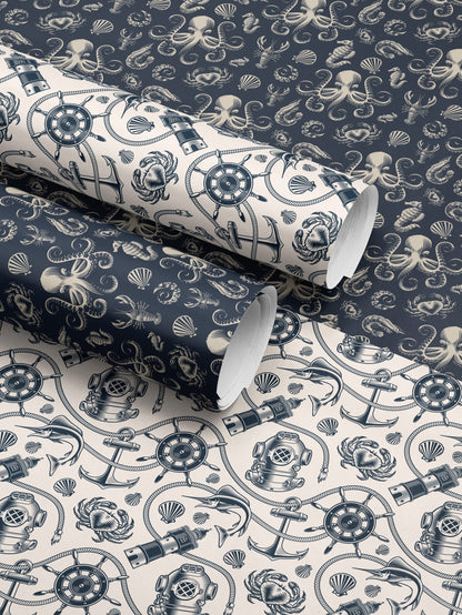 Octopus Gift Wrapping Paper Ocean Life Art Underwater Print Wrapping Paper Pattern Octopus Art Sea Life Gift Octopus Decor Scrapbook Paper