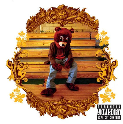 Kanye West College Dropout Bear Logo Design Tufted Rug / Custom Rug, Fluffy & Soft, Handmade Rug, Housewarming Gifts, Handmade Gift