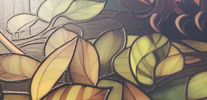 Purple Bud 420: Stained Glass Style Window Hanging