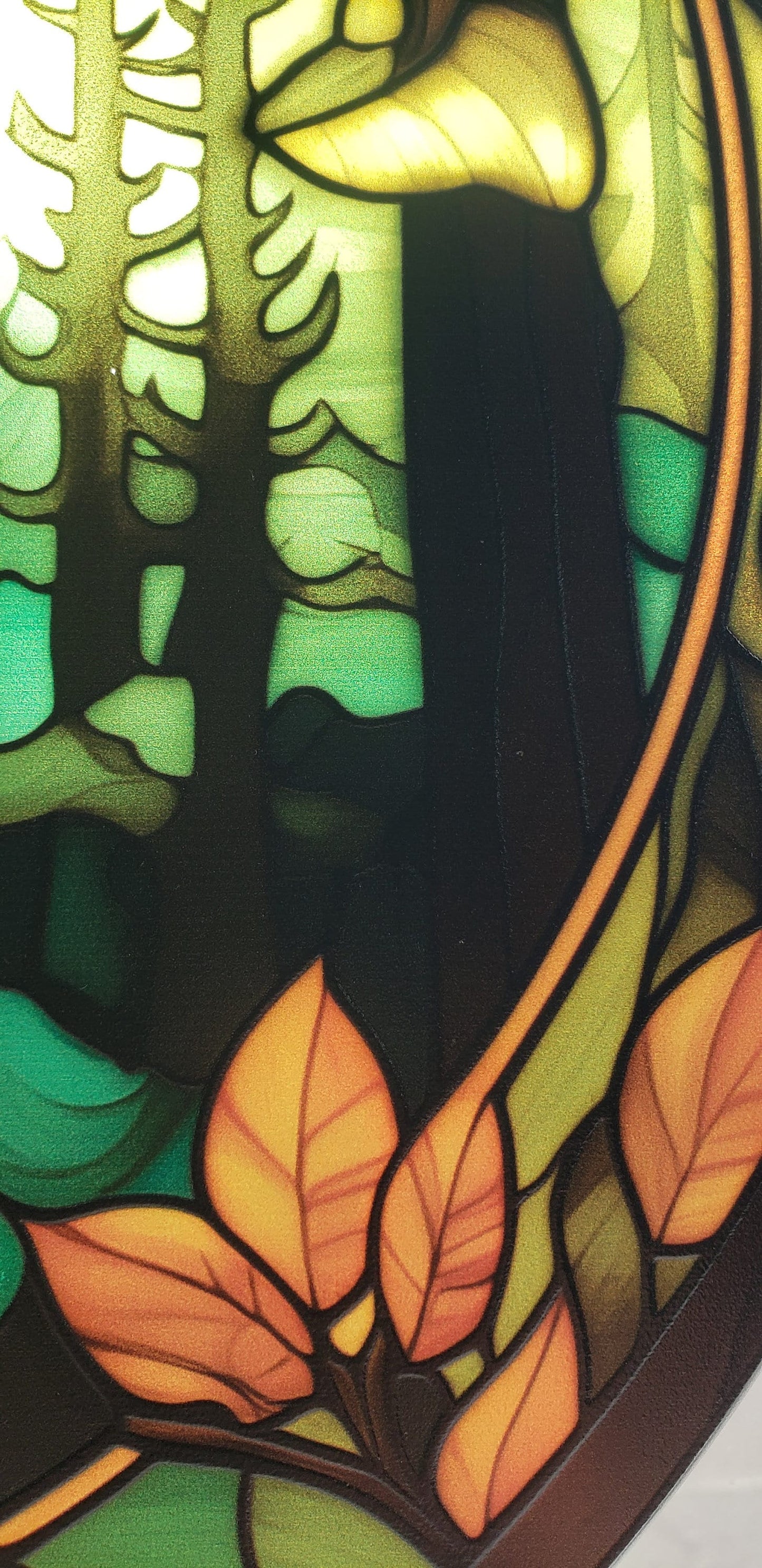Black Great Dane: Stained Glass Style Window Hanging