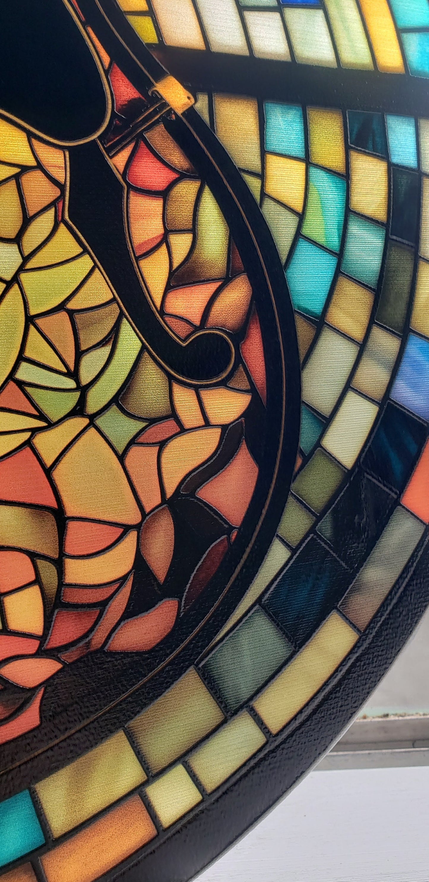 Guitar #1: Stained Glass Style Window Hanging