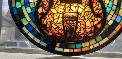 Guitar #1: Stained Glass Style Window Hanging