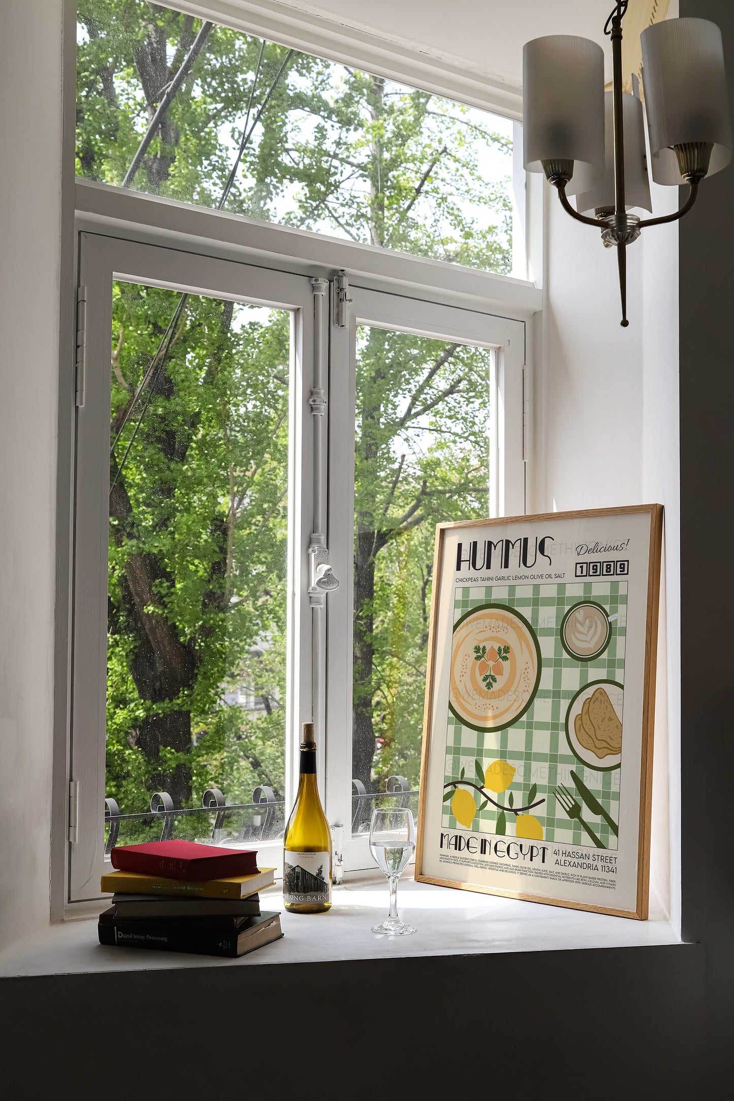 Hummus Print, Kitchen Poster, Kitchen Print, Kitchen Decor, Food Art, Mid Century Modern, Eat Sign, Housewarming, Kitchen Art, Birthday