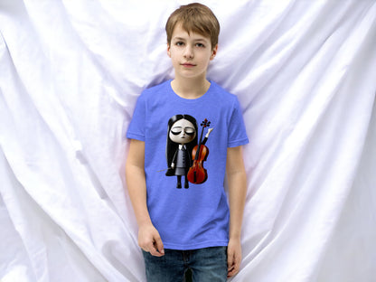 Kids & Youth Wednesday Addams Playing Cello Unisex T-Shirt