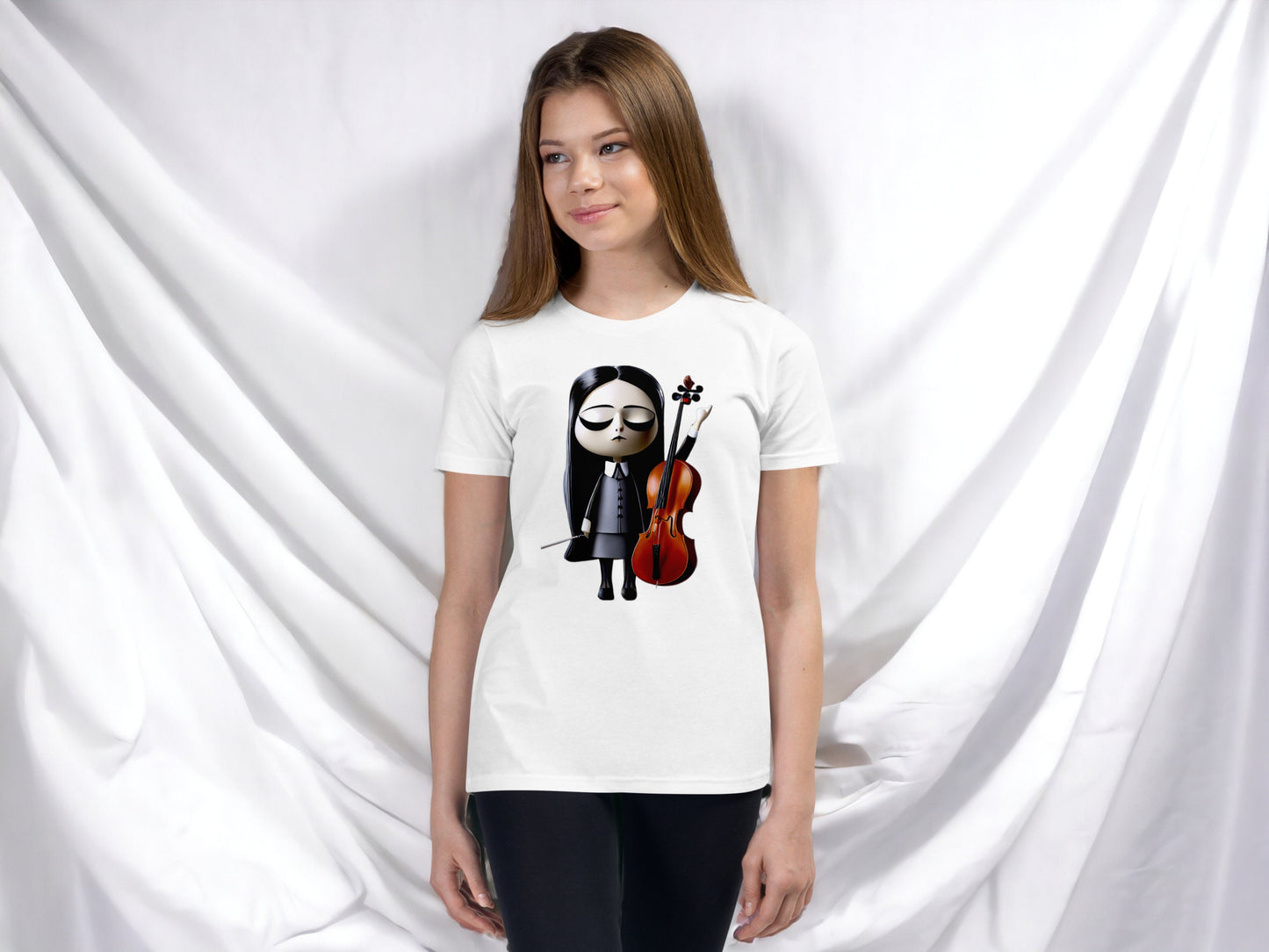 Kids & Youth Wednesday Addams Playing Cello Unisex T-Shirt
