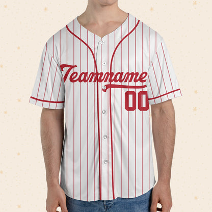 Custom Request Stripe Line Custom Colors Personalized Name Baseball Jersey, Custom Baseball Jersey Uniform Baseball Fans Baseball Lovers